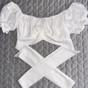 Off the shoulder crop top